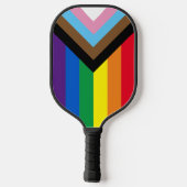 Lgbtq Regenbogenflagge inklusive Diversity Gay Pri Pickleball Schläger (Rückseite)