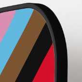Lgbtq Regenbogenflagge inklusive Diversity Gay Pri Pickleball Schläger (Linke Seite)