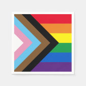 Lgbtq Regenbogenflagge inklusive Diversity Gay Pri Serviette (Vorderseite)