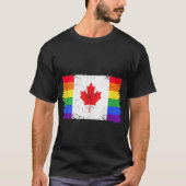 Lgbtq-Regenbogenflagge Kanadischer Gay Pride T-Shirt (Vorderseite)