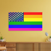Lgbtq-Regenbogenflagge Leinwanddruck (Insitu (Wohnzimmer))