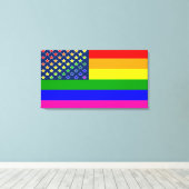 Lgbtq-Regenbogenflagge Leinwanddruck (Insitu (Holzboden))