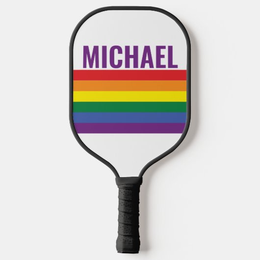 LGBTQ-Regenbogenflagge Pickleball Schläger (Rückseite)