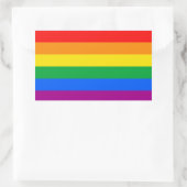 LGBTQ+-Regenbogenflagge Rechteckiger Aufkleber (Tasche)