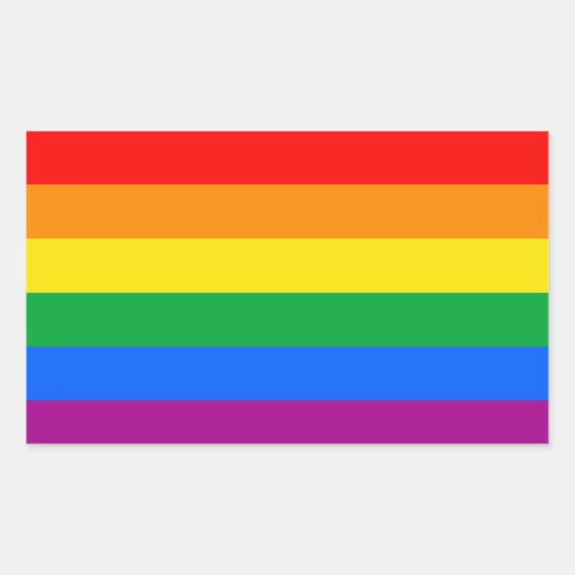 LGBTQ+-Regenbogenflagge Rechteckiger Aufkleber (Vorderseite)