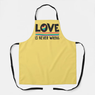 LGBTQ Regenbogenflagge Stolz Love is never wrong S Schürze