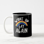 LGBTQ-Regenbogengeschenke Weckte wieder schwul Zweifarbige Tasse (Links)