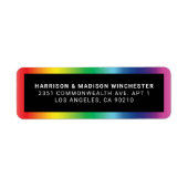 Lgbtq Regenbogengradientenrahmen schwarze Adresse (Vorne)