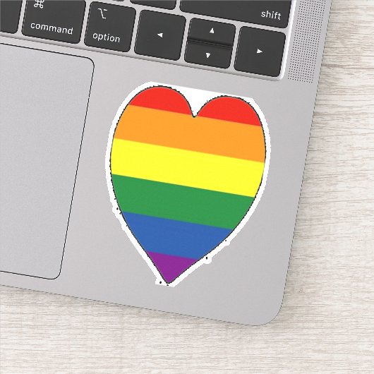 Lgbtq Regenbogenherz Aufkleber (Detail)