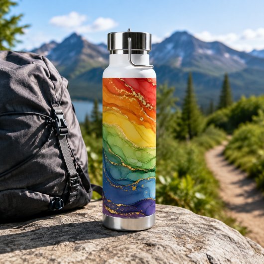 LGBTQ Regenbogenmarmor Trinkflasche