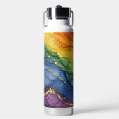 LGBTQ Regenbogenmarmor Trinkflasche (Vorderseite)