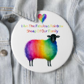 LGBTQ-Regenbogenschaf  Button (Beispiel)
