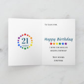 LGBTQ-Regenbogenstars - 21 Heute oder in jedem Alt Karte (Innenseite)