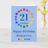 LGBTQ-Regenbogenstars - 21 Heute oder in jedem Alt Karte (Gelbe Blume)