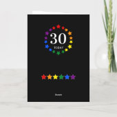 LGBTQ-Regenbogenstars - 30 heute oder jeden Geburt Karte (Rückseite)