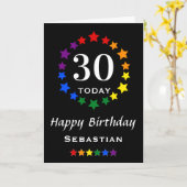 LGBTQ-Regenbogenstars - 30 heute oder jeden Geburt Karte (Gelbe Blume)