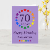 LGBTQ-Regenbogenstars - 70 heute oder jeden Geburt Karte (Gelbe Blume)