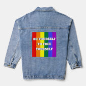 LGBTQ+ REGENBOGGENFLAGGE FÜR GLEICHHEIT  JEANSJACKE (Rückseite)