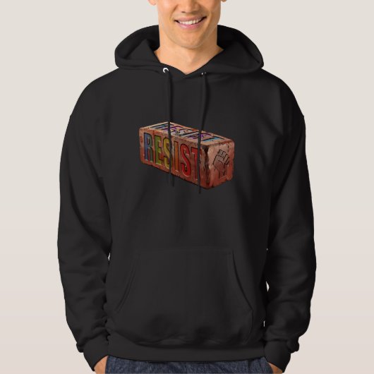 LGBTQ+ "RESIST Brick" Hoodie (Vorderseite)