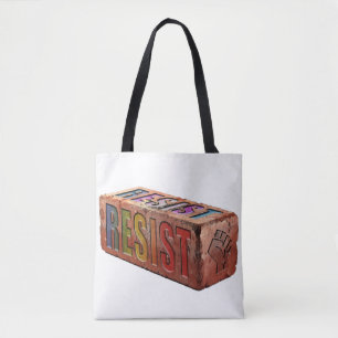 LGBTQ+ "RESIST Brick" Tasche