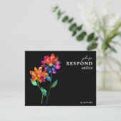 🌈 LGBTQ Respond Online Petals & Pride RSVP Karte (Stehend Vorderseite)