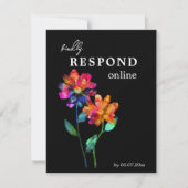 🌈 LGBTQ Respond Online Petals & Pride RSVP Karte (Vorderseite)