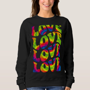 Lgbtq Retro 70er Rainbow Gefärbte Krawatte Ally Li Sweatshirt
