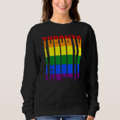 LGBTQ Retro Toronto Canada Pride Skyline Sweatshirt (Vorderseite)