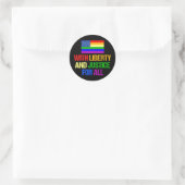 LGBTQ Rights Rainbow American Flag Gay Pride Runder Aufkleber (Tasche)