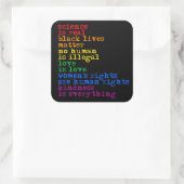 LGBTQ Rights Science ist die wahre Liebe der Liebe Quadratischer Aufkleber (Tasche)