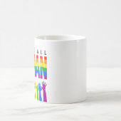 LGBTQ+ RIghts Wir sind alle Menschen Kaffeetasse (Mittel)