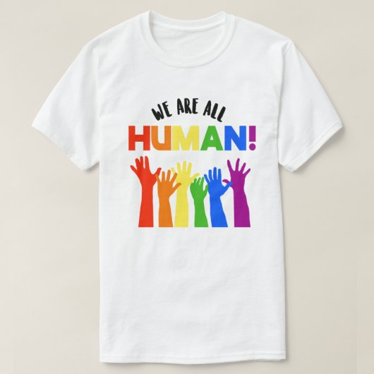 LGBTQ+ RIghts Wir sind alle Menschen T-Shirt (Design vorne)