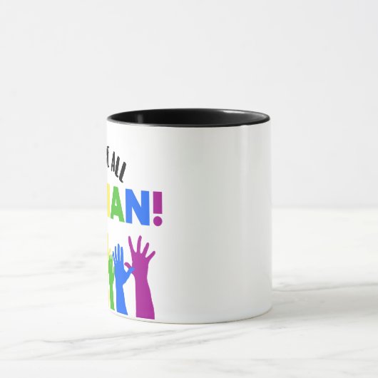 LGBTQ+ RIghts Wir sind alle Menschen Tasse (Zentrum)