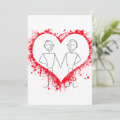 LGBTQ-Romantikkarte Ankündigung (Stehend Vorderseite)