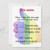 LGBTQ-Romantikkarte Ankündigung (Rückseite)