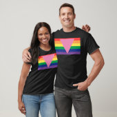 LGBTQ+ rosafarbenes Dreieck auf der Flagge T-Shirt (Unisex)