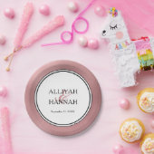 LGBTQ Rose Gold Moderne Hochzeitspapierplatte Pappteller (Party)