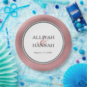 LGBTQ Rose Gold Moderne Hochzeitspapierplatte Pappteller (Party)