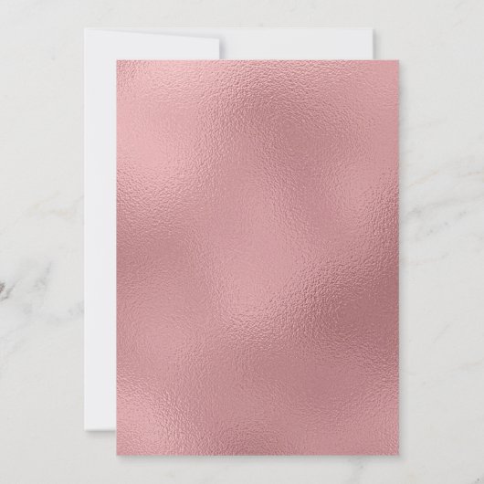 LGBTQ Rose Gold Moderne Paare Einladung (Rückseite)