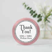 LGBTQ Rose Gold Moderne Vielen Dank. Einladung (Stehend Vorderseite)