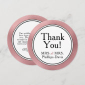 LGBTQ Rose Gold Moderne Vielen Dank. Einladung (Vorne/Hinten)