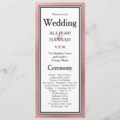 LGBTQ Rose Gold Modernes Hochzeitsprogramm Programm (Vorderseite)