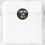 LGBTQ RUNDER AUFKLEBER (Tasche)