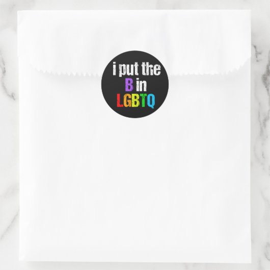 LGBTQ RUNDER AUFKLEBER (Tasche)