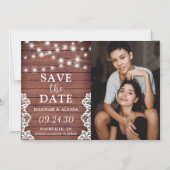 LGBTQ Rustic Lights Foto Magnetic Magneteinladung (Vorderseite)