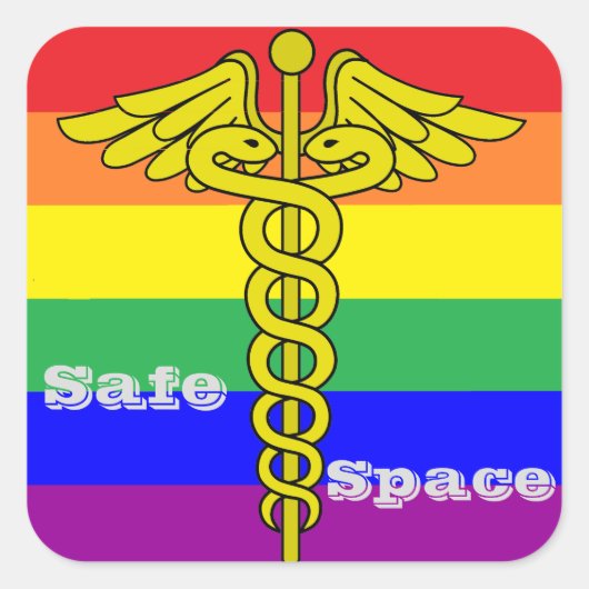 LGBTQ-Safe-Space-Aufkleber Quadratischer Aufkleber (Vorderseite)