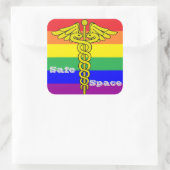LGBTQ-Safe-Space-Aufkleber Quadratischer Aufkleber (Tasche)