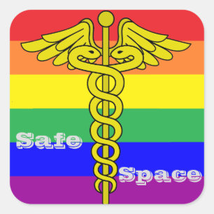 LGBTQ-Safe-Space-Aufkleber Quadratischer Aufkleber