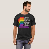 LGBTQ+ Safe Space Rainbow Pride Inklusion Design T-Shirt (Vorne ganz)