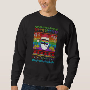 Lgbtq Santa Ugly Christmas Sweater Gay Pride Trans Sweatshirt
